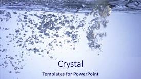  Presentation with many bubbles in water close - Cool new slides with h2o - bubbles in the water backdrop and a sky blue colored foreground