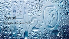  Presentation with liquid roof rain drops - Slides featuring h2o - drops on glass background and a light blue colored foreground