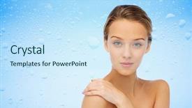  Presentation with indian woman bridal face - Beautiful slide deck featuring h2o - smiling young woman face backdrop and a cool aqua colored foreground