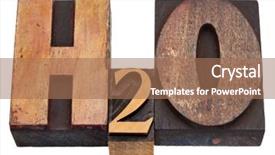  Presentation with water color - Presentation having h2o - water chemical symbol background and a coral colored foreground