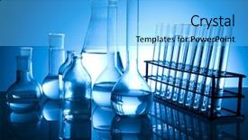  Presentation with lab glassware - PPT theme featuring h2o lab - beakers laboratory glassware background and a  colored foreground