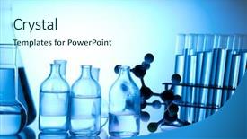  Presentation with lab glassware - Colorful PPT theme enhanced with h2o lab - beakers laboratory glassware backdrop and a  colored foreground