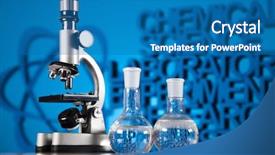  Presentation with chemistry ions - Beautiful PPT theme featuring h2o lab - chemistry on background backdrop and a  colored foreground