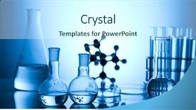  Presentation with laboratory - Slide deck with h2o lab - glass in laboratory background and a cool aqua colored foreground