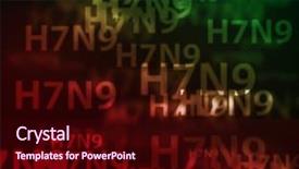  Presentation with flu virus - Cool new theme with h7n9 avian flu bokeh background backdrop and a wine colored foreground