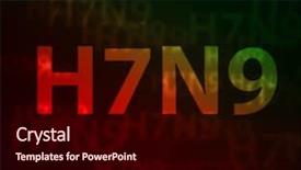  Presentation with flu virus - Amazing slide deck having h7n9 avian flu bokeh background backdrop and a wine colored foreground