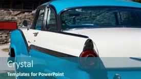  Presentation with ford car - Colorful PPT theme enhanced with haapsalu-estonia-july-18-american backdrop and a ocean colored foreground