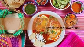  Presentation with flavor - PPT layouts featuring baked apples with honey cream cheese raisins and nuts background and a tawny brown colored foreground