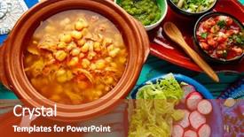  Presentation with corn - PPT theme with habanero - pozole with mote big corn background and a crimson colored foreground