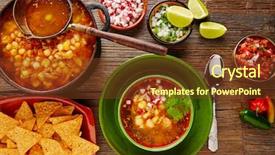 Presentation with mexico - Slides having habanero - pozole with mote big corn background and a tawny brown colored foreground