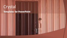  Presentation with constructions - PPT theme consisting of habitable-office-cabin-made-out background and a tawny brown colored foreground