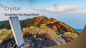  Presentation with tokyo - Audience pleasing PPT theme consisting of hachijojima-tokyo-japan-hachijofuji-mountains backdrop and a light blue colored foreground