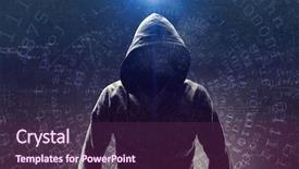  Presentation with privacy - Colorful PPT layouts enhanced with hacker - protect your privacy backdrop and a wine colored foreground