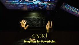  Presentation with coding - Slide deck consisting of hacker-coding-at-night-cybersecurity background and a wine colored foreground