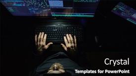  Presentation with cybersecurity - Colorful presentation theme enhanced with hacker-coding-at-night-cybersecurity backdrop and a black colored foreground
