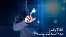  Presentation with cyber attack - Cool new PPT theme with hacker-coding-virus-ransomware-using backdrop and a navy blue colored foreground