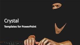  Presentation with hacking - Slide set featuring hacker commiting a crime hacking background and a dark gray colored foreground