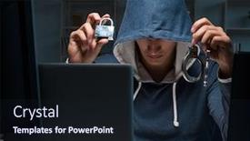  Presentation with computer hacking - Colorful PPT layouts enhanced with hacker-hacking-computer-at-night backdrop and a wine colored foreground