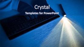  Presentation with hacker - Audience pleasing slide deck consisting of batt - hacker hand typing on keyboard backdrop and a navy blue colored foreground