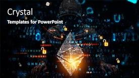  Presentation with crypto - PPT layouts consisting of hacker hunting for crypto currency background and a black colored foreground