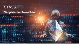  Presentation with hunting - Beautiful theme featuring hacker-hunting-for-crypto-currency backdrop and a red colored foreground