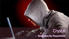  Presentation with hacker - PPT layouts having hacker in a sunglasses background and a wine colored foreground