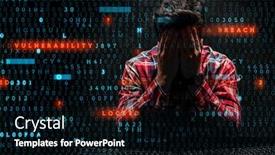  Presentation with hacker - Colorful presentation theme enhanced with casual clothes dark theme backdrop and a black colored foreground