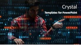  Presentation with hacker - Cool new PPT theme with hacker-in-casual-clothes-dark backdrop and a black colored foreground