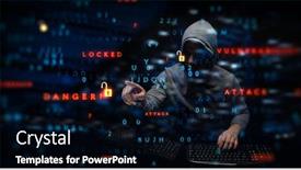  Presentation with hacker - Amazing theme having hacker-in-hoodie-dark-theme backdrop and a black colored foreground