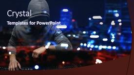  Presentation with hacker - Cool new theme with hacker-in-hoodie-dark-theme backdrop and a navy blue colored foreground