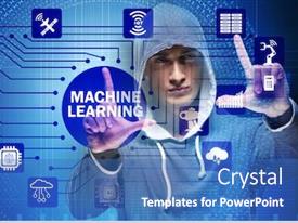 Hacker In Machine Learning Concept PPT template 69 | CrystalGraphics