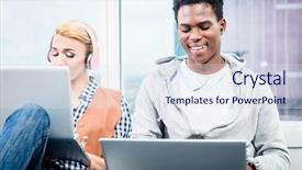  Presentation with coding - Amazing presentation design having hacker in tech start-up backdrop and a sky blue colored foreground