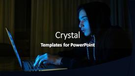 Presentation with computer hacking - Slide deck enhanced with hacker-is-hacking background and a black colored foreground