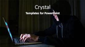  Presentation with computer hacking - Theme enhanced with hacker-is-hacking background and a black colored foreground