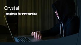  Presentation with computer hacking - Slides with hacker-is-hacking background and a black colored foreground