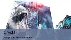  Presentation with information - Amazing slides having hacker man steal information backdrop and a ocean colored foreground