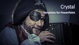  Presentation with privacy - Amazing theme having hacker pirate dress with hat backdrop and a wine colored foreground