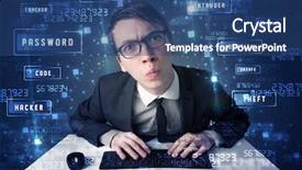  Presentation with programing - Cool new PPT theme with hacker programing in technology environment backdrop and a  colored foreground