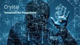  Presentation with hacker - Slide set enhanced with hacker-stealing-dollars-from-bank background and a ocean colored foreground