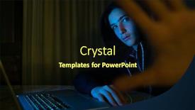  Presentation with computer hacking - Presentation consisting of hacker-with-a-laptop-hiding background and a wine colored foreground