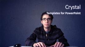  Presentation with hacker - Audience pleasing slide set consisting of virus mice - hacker working with keyboard backdrop and a navy blue colored foreground