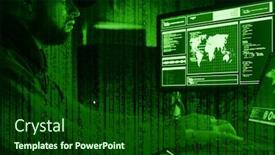  Presentation with server - Theme enhanced with hackers-are-breaking-server-using background and a forest green colored foreground