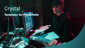  Presentation with phishing information - PPT theme with hackers-breaking-server-using-multiple background and a wine colored foreground