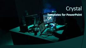  Presentation with mail server - Cool new theme with hackers-breaking-server-using-multiple backdrop and a wine colored foreground