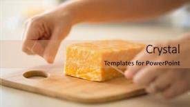  Presentation with hack - Amazing PPT layouts having hacking - cutting cheese with floss kitchen backdrop and a coral colored foreground
