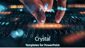  Presentation with danger - Beautiful presentation theme featuring hacking - danger of hack attack backdrop and a navy blue colored foreground