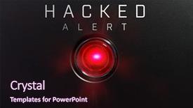  Presentation with red - PPT theme consisting of hacking - status indicator or lamp red background and a wine colored foreground