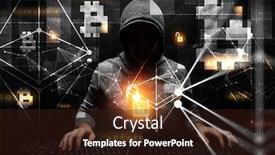  Presentation with hunting - Amazing PPT layouts having hacking hunting for crypto currency backdrop and a wine colored foreground