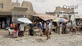  Presentation with island - PPT layouts consisting of hadiboh-socotra-archipelago-yemen-feb background and a coral colored foreground