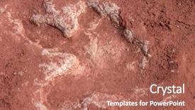  Presentation with dinosaur - PPT theme consisting of hadrosaurian duckbilled dinosaur foot print background and a coral colored foreground